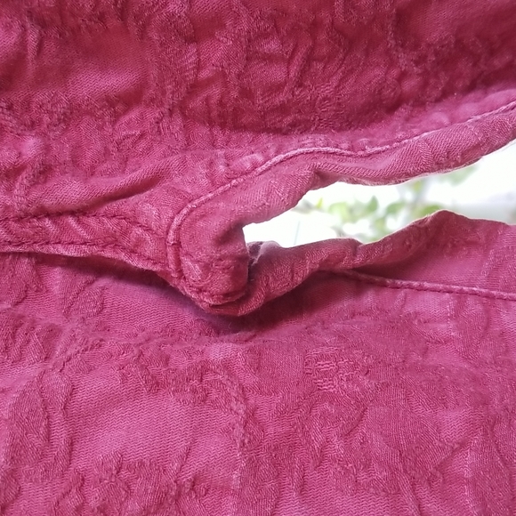 Free People Textured Jaquard Skinny Jean Cranberry Red Sz: 29 - Picture 7 of 8